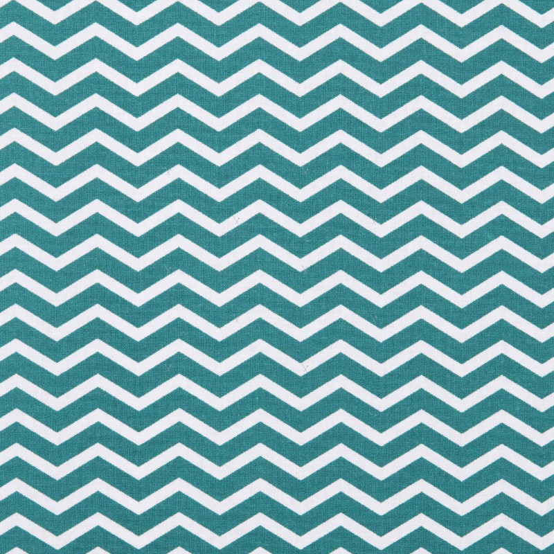 Coated  Cotton TEZY Teal / White